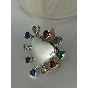 Special Edition Heart Ring 925 Sterling Silver with Multicolor Zirconia